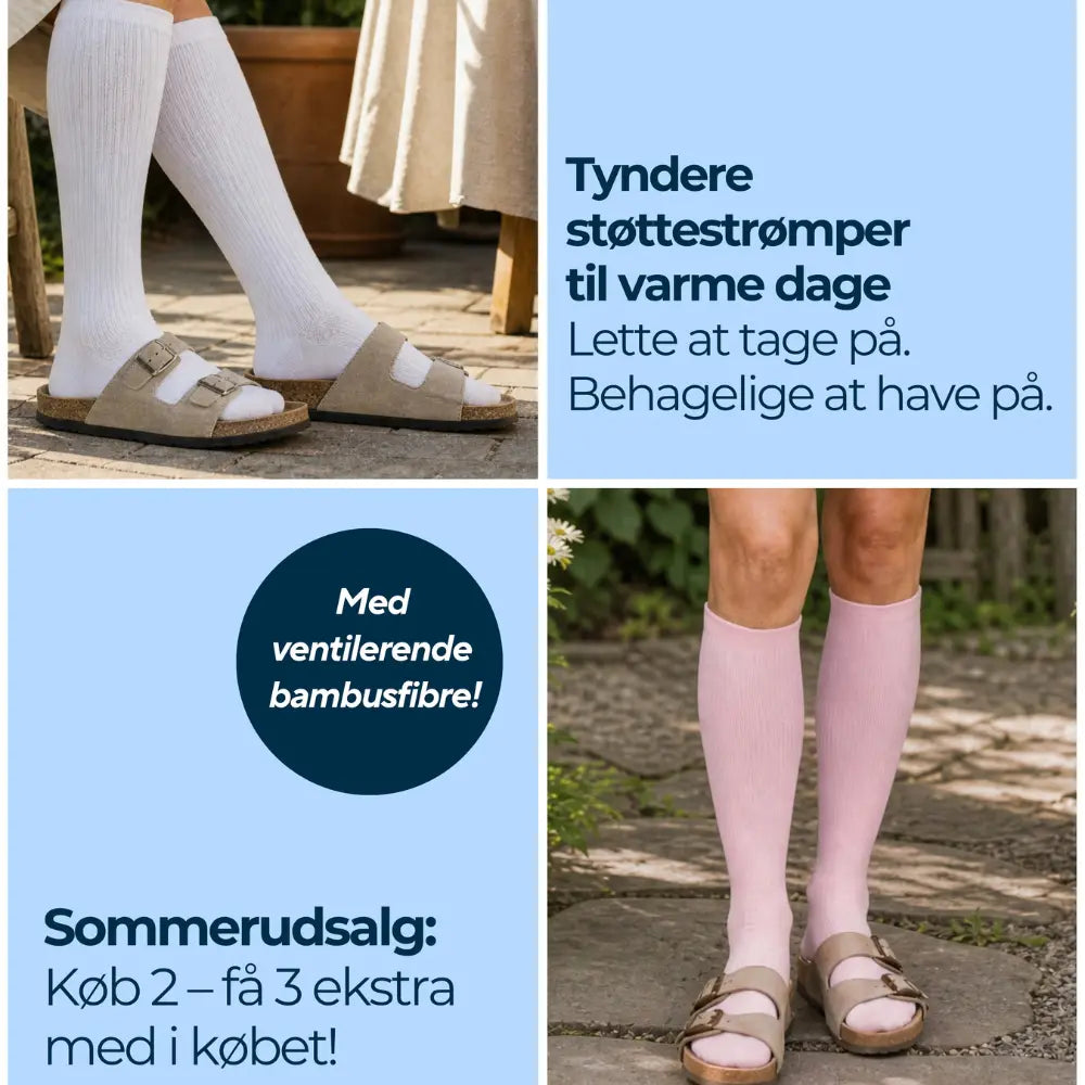 Tynde støttestrømper 12-15 mmHg