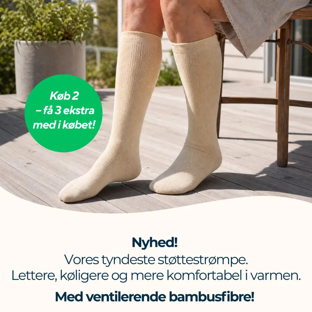 Tynde støttestrømper 12-15 mmHg